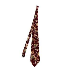 Tabasco Hot Sauce Tie Mens One Size Silk Red Funny Food Pizza Made In USA